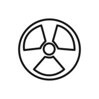 Radiation Hazard Keep Out icon linear graphics sign vector