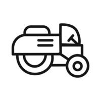 Road roller icon linear graphics sign vector
