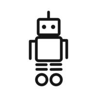 Robot Icon linear graphics sign vector