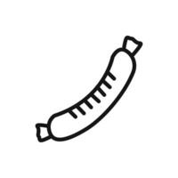 Sausage icon linear graphics sign vector