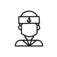 Sailor icon linear graphics sign vector