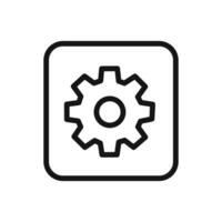 Setup icon linear graphics sign vector