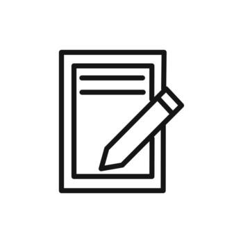 Script icon linear graphics sign vector