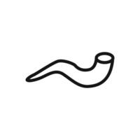 Shofar icon linear graphics sign vector