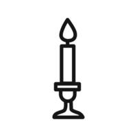 Shabbat candles icon linear graphics sign vector