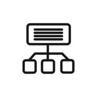 Sitemaps icon linear graphics sign vector
