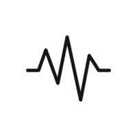 Sound Wave Icon linear graphics sign vector