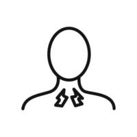 Sore throat icon linear graphics sign vector
