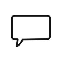 Speech Bubble icon linear graphics sign vector