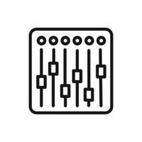 Sound mixer icon linear graphics sign vector