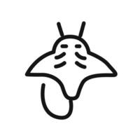 Stingray icon linear graphics sign vector