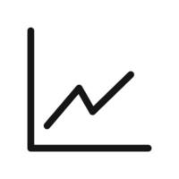 Statistic Up icon linear graphics sign vector