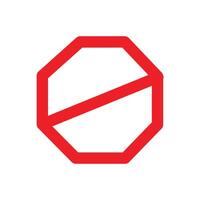 Stop Sign Icon linear graphics sign vector