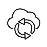 Synchronization Icon linear graphics sign vector
