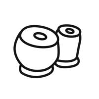 Tabla icon linear graphics sign vector