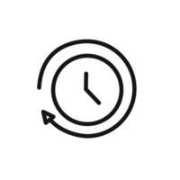 Time passing icon linear graphics sign vector