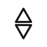 Up and down arrows icon linear graphics sign vector