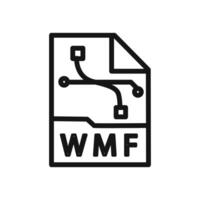 WMF File Document Icon linear graphics sign vector