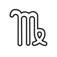 Virgo zodiac sign icon linear graphics sign vector