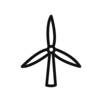 Windmill icon linear graphics sign vector