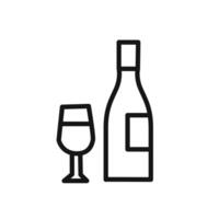 Wine icon linear graphics sign vector