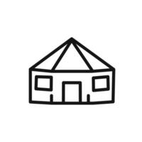 Yurt Icon linear graphics sign vector