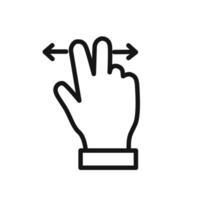 Zoom Gesture icon linear graphics sign vector