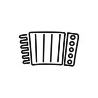 accordion icon linear graphics sign vector