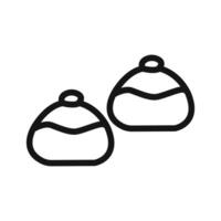 belgian buns icon linear graphics sign vector