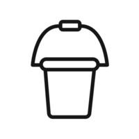 bucket icon linear graphics sign vector