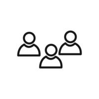 community icon linear graphics sign vector