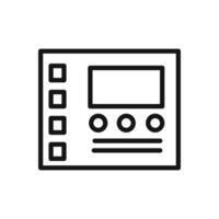 control panel icon linear graphics sign vector