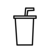 drink icon linear graphics sign vector