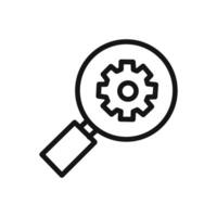 due diligence icon linear graphics sign vector