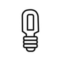 energy efficiency light bulb icon linear graphics sign vector
