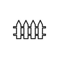 fence icon linear graphics sign vector