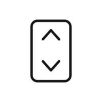 flip icon linear graphics sign vector
