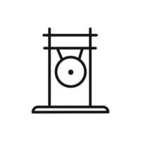gong icon linear graphics sign vector