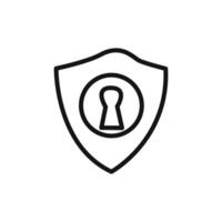 key hole icon linear graphics sign vector