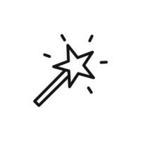 magic wand icon linear graphics sign vector