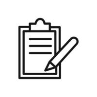 paperwork icon linear graphics sign vector