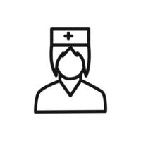 nurse icon linear graphics sign vector