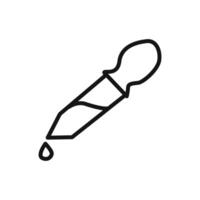 pipette icon linear graphics sign vector