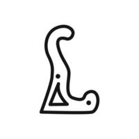 rack for violin icon linear graphics sign vector
