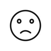 sad icon linear graphics sign vector