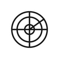 radar detection icon linear graphics sign vector