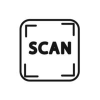 scan button icon linear graphics sign vector