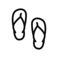 sandals icon linear graphics sign vector