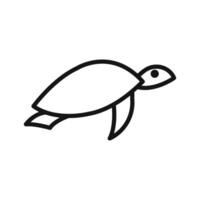 turtle icon linear graphics sign vector