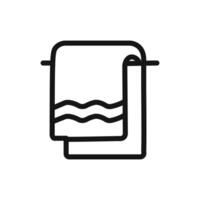 towel icon linear graphics sign vector
